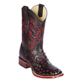 Los Altos Boots Boots Men's Los Altos Ostrich Skin Wide Square Toe Boot 8220318