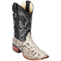 Los Altos Boots Boots Men's Los Altos Python Skin Wide Square Toe Boot 8225749