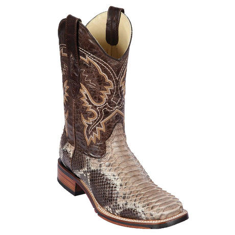 Los Altos Boots Boots Men's Los Altos Python Skin Wide Square Toe Boot 8265785