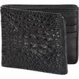 Genuine Caiman Hornback Skin Wallet in Black Color - Los Altos Boots
