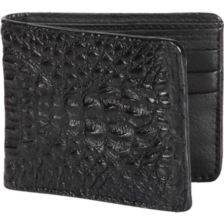 Genuine Caiman Hornback Skin Wallet in Black Color - Los Altos Boots