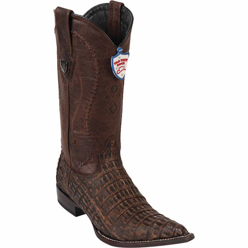 Wild West Boots Boots 6 Men's Wild West Caiman Belly Skin 3X Toe Boot 2958235