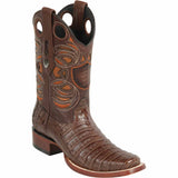 Wild West Boots Boots 6 Men's Wild West Caiman Belly Skin Rodeo Toe Boot 28188207