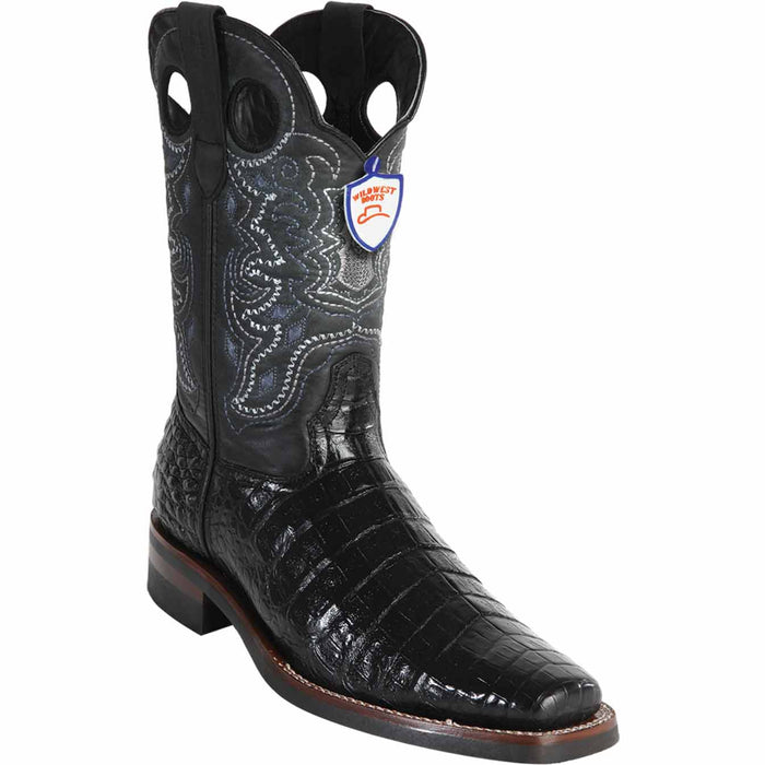 Wild West Boots Boots 6 Men's Wild West Caiman Belly Skin Rodeo Toe Boot 28198205