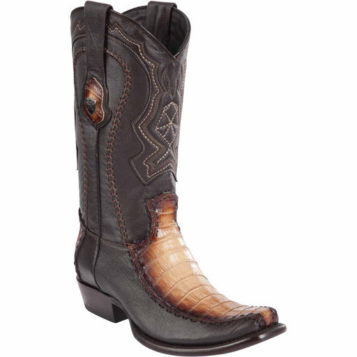 Wild West Boots Boots 6 Men's Wild West Caiman Belly with Deer Dubai Toe Boot 279F8215