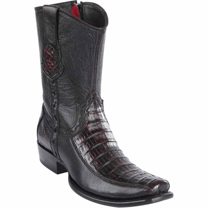 Wild West Boots Boots 6 Men's Wild West Caiman Belly with Deer Dubai Toe Short Boot 279BF8218