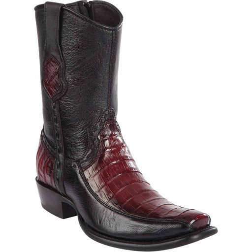 Wild West Boots Boots 6 Men's Wild West Caiman Belly with Deer Dubai Toe Short Boot 279BF8243