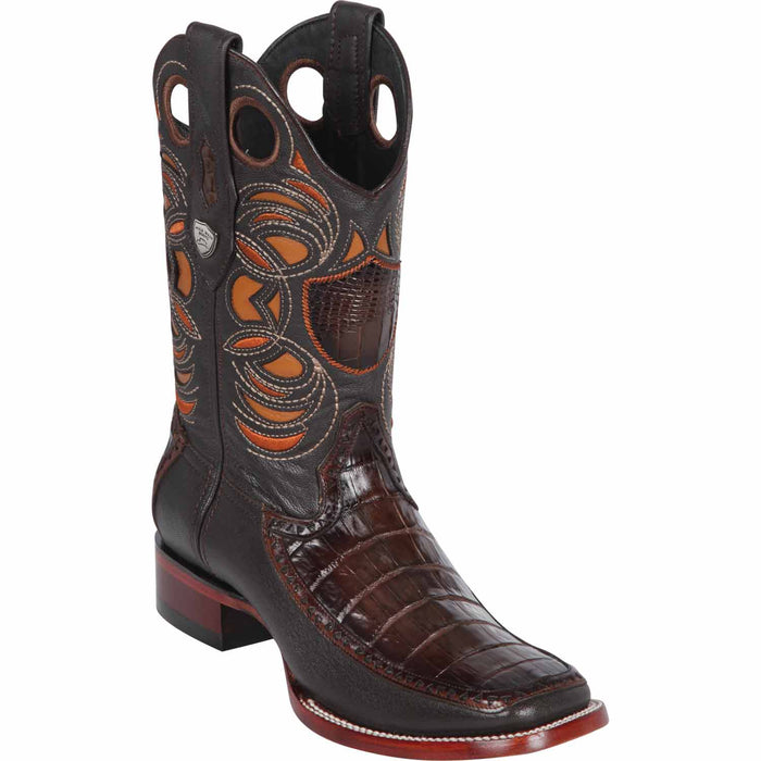 Wild West Boots Boots 6 Men's Wild West Caiman Belly with Deer Ranch Toe Boot 282F8216