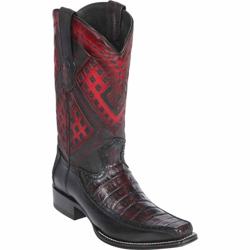 Wild West Boots Boots 6 Men's Wild West Caiman Belly with Deer Square Toe Boot 276F8218