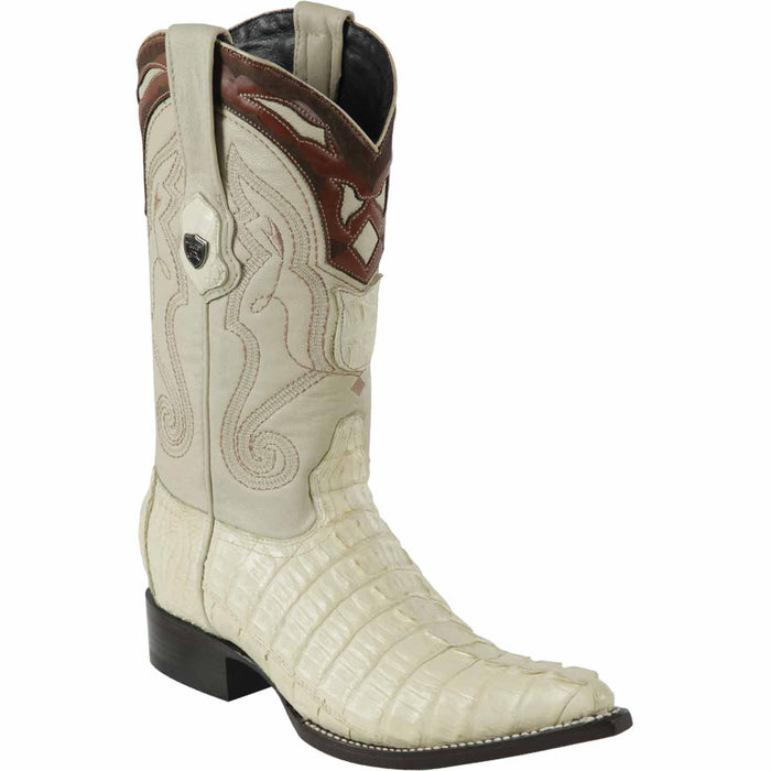 Wild West Boots Boots 6 Men's Wild West Caiman Tail Skin 3X Toe Boot 2950104