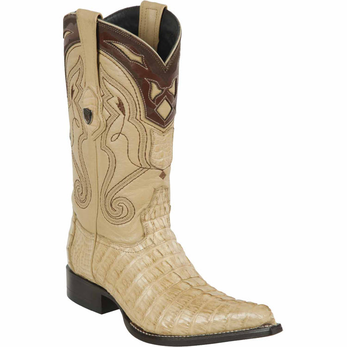 Wild West Boots Boots 6 Men's Wild West Caiman Tail Skin 3X Toe Boot 2950111