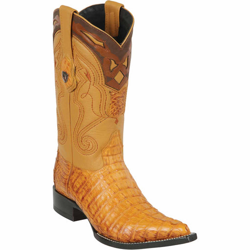 Wild West Boots Boots 6 Men's Wild West Caiman Tail Skin 3X Toe Boot 2950176