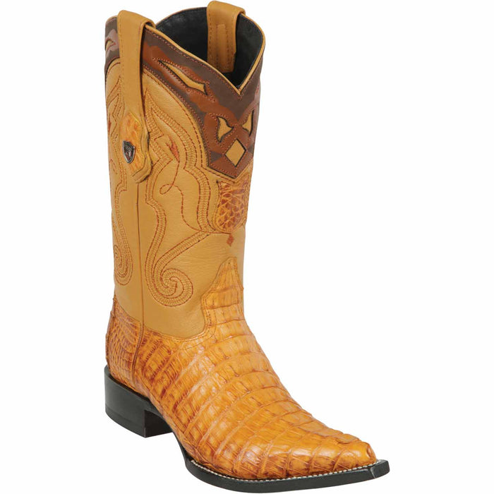 Wild West Boots Boots 6 Men's Wild West Caiman Tail Skin 3X Toe Boot 2950176