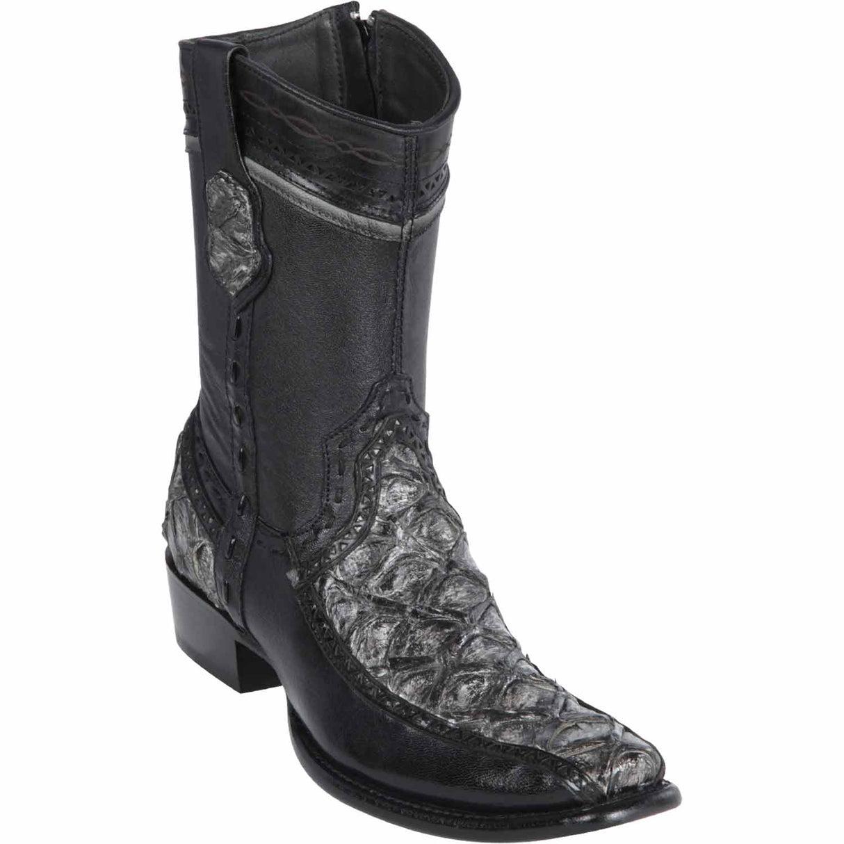 Wild West Boots Boots 6 Men's Wild West Monster Fish with Deer Dubai Toe Short Boot 279BF1089