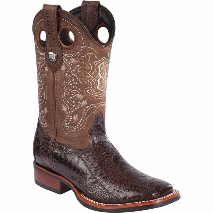 Wild West Boots Boots 6 Men's Wild West Ostrich Leg Ranch Toe Boot 28250507