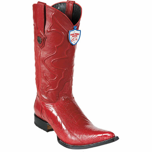 Wild West Boots Boots 6 Men's Wild West Ostrich Leg Skin 3X Toe Boot 2950512