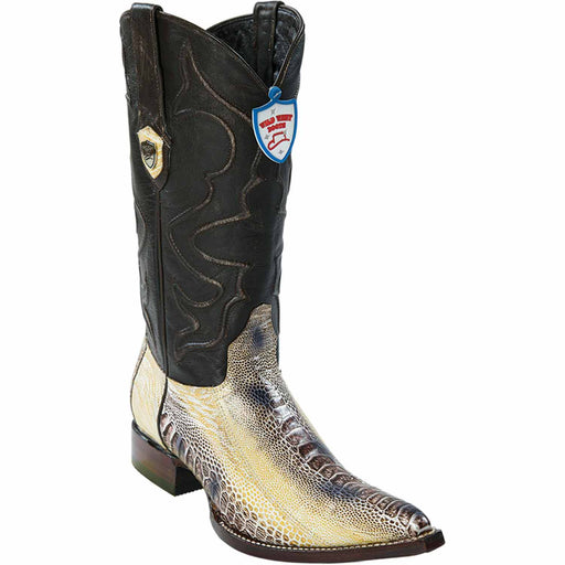 Wild West Boots Boots 6 Men's Wild West Ostrich Leg Skin 3X Toe Boot 2950549