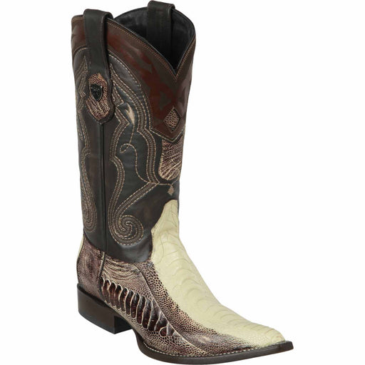 Wild West Boots Boots 6 Men's Wild West Ostrich Leg Skin 3X Toe Boot 2950577