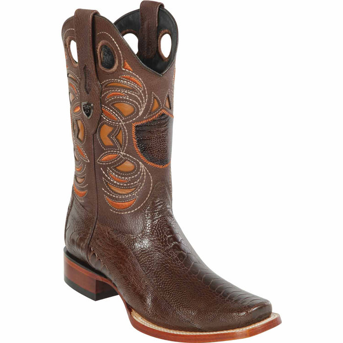 Wild West Boots Boots 6 Men's Wild West Ostrich Leg Skin Rodeo Toe Boot 28180507