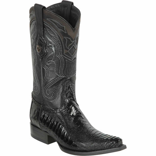 Wild West Boots Boots 6 Men's Wild West Ostrich Leg Skin Snip Toe Boot 2940505