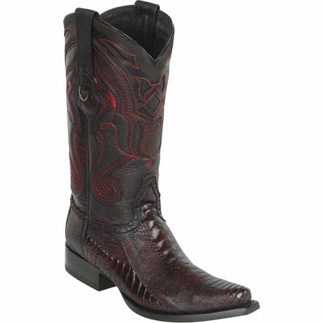 Wild West Boots Boots 6 Men's Wild West Ostrich Leg Skin Snip Toe Boot 2940518