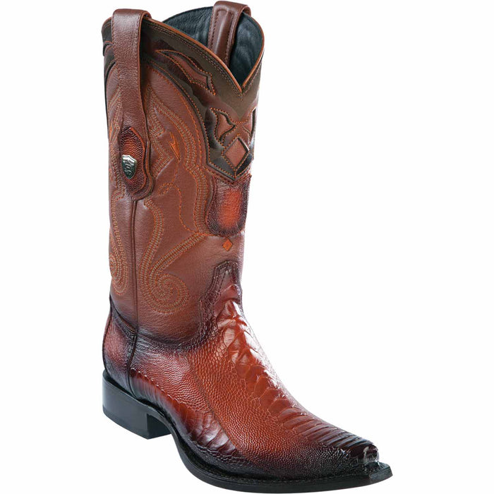 Wild West Boots Boots 6 Men's Wild West Ostrich Leg Skin Snip Toe Boot 2940557