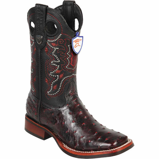 Wild West Boots Boots 6 Men's Wild West Ostrich Skin Ranch Toe Boot 28250318