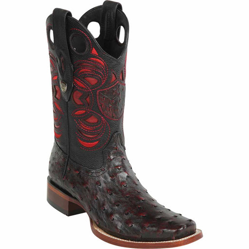 Wild West Boots Boots 6 Men's Wild West Ostrich Skin Rodeo Toe Boot 28180318
