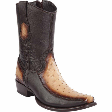 Wild West Boots Boots 6 Men's Wild West Ostrich with Deer Dubai Toe Short Boot 279BF0315