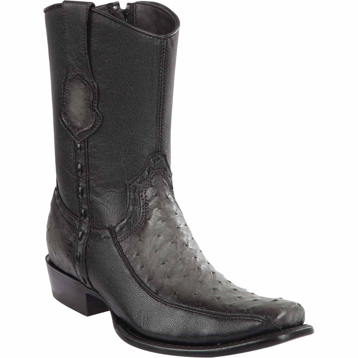 Wild West Boots Boots 6 Men's Wild West Ostrich with Deer Dubai Toe Short Boot 279BF0338