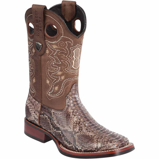 Wild West Boots Boots 6 Men's Wild West Python Ranch Toe Boot 28255785