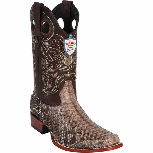 Wild West Boots Boots 6 Men's Wild West Python Skin Rodeo Toe Boot 28185785