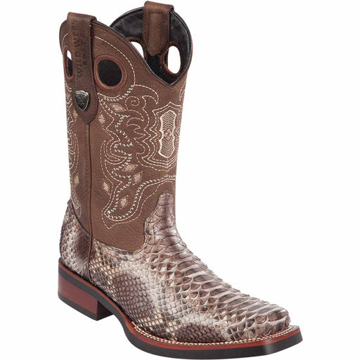 Wild West Boots Boots 6 Men's Wild West Python Skin Rodeo Toe Boot 28195785