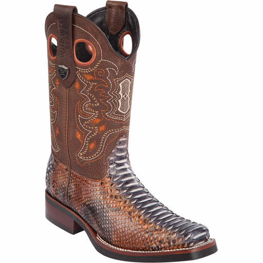 Wild West Boots Boots 6 Men's Wild West Python Skin Rodeo Toe Boot 28195788