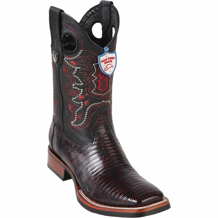 Wild West Boots Boots 6 Men's Wild West Teju (Lizard) Ranch Toe Boot 28250718