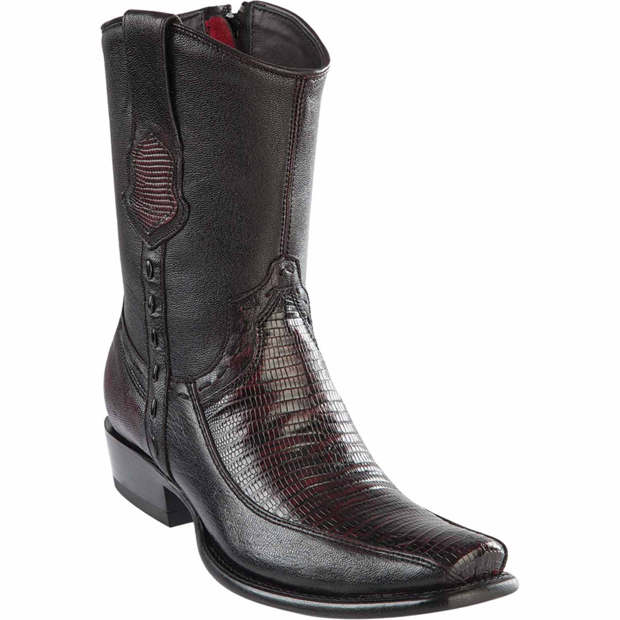 Wild West Boots Boots 6 Men's Wild West Teju Lizard with Deer Dubai Toe Short Boot 279BF0718