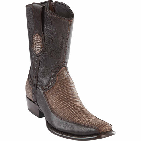 Wild West Boots Boots 6 Men's Wild West Teju Lizard with Deer Dubai Toe Short Boot 279BF0735