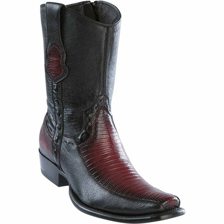 Wild West Boots Boots 6 Men's Wild West Teju Lizard with Deer Dubai Toe Short Boot 279BF0743